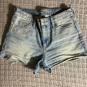 High waisted jean shorts, size 2/26.